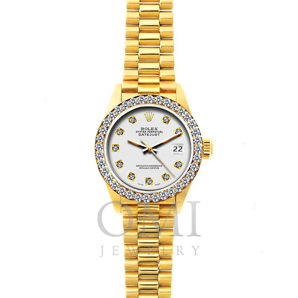 Forbavselse passe Cornwall 18k Yellow Gold Rolex Datejust Diamond Watch, 26mm, President Bracelet -  OMI Jewelry