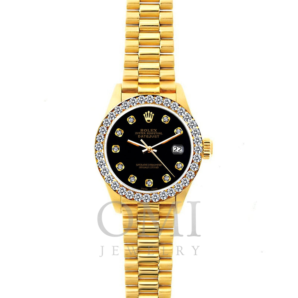 Forbavselse passe Cornwall 18k Yellow Gold Rolex Datejust Diamond Watch, 26mm, President Bracelet -  OMI Jewelry