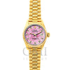 Rolex Datejust 26mm 18k Yellow Gold President Bracelet Pink Flower Dial