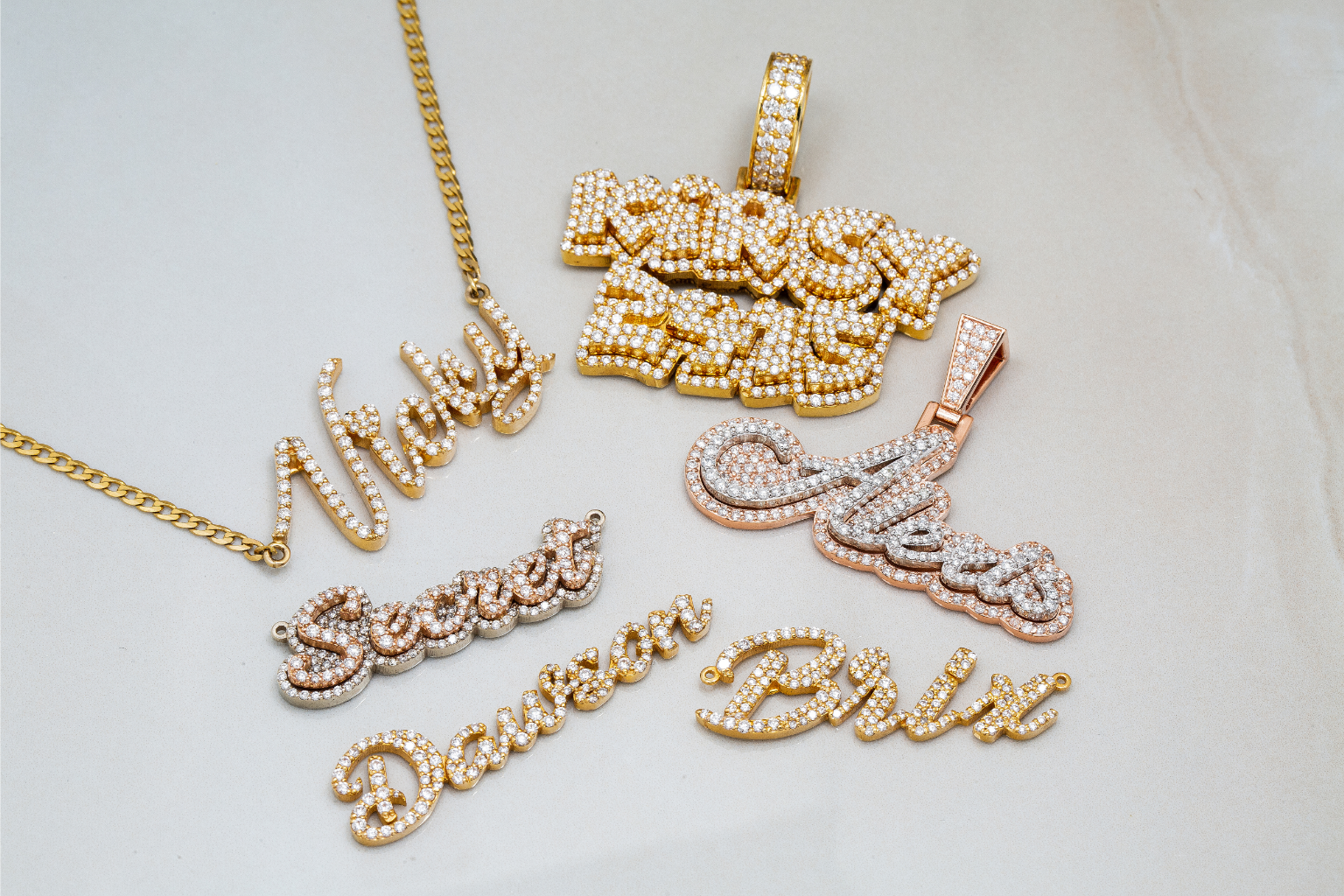 Cheap Custom Name Necklace 18K Gold Mens Hiphop Name Custom