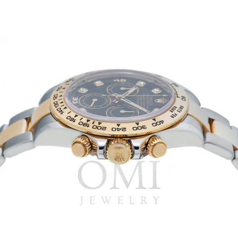 Rolex Cosmograph Daytona 116503 40MM Black Diamond Dial With Two Tone Oyster Bracelet