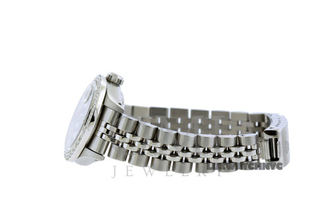 Rolex Datejust Diamond Watch, 26mm, Stainless SteelBracelet Black Rock Dial w/ Diamond Bezel