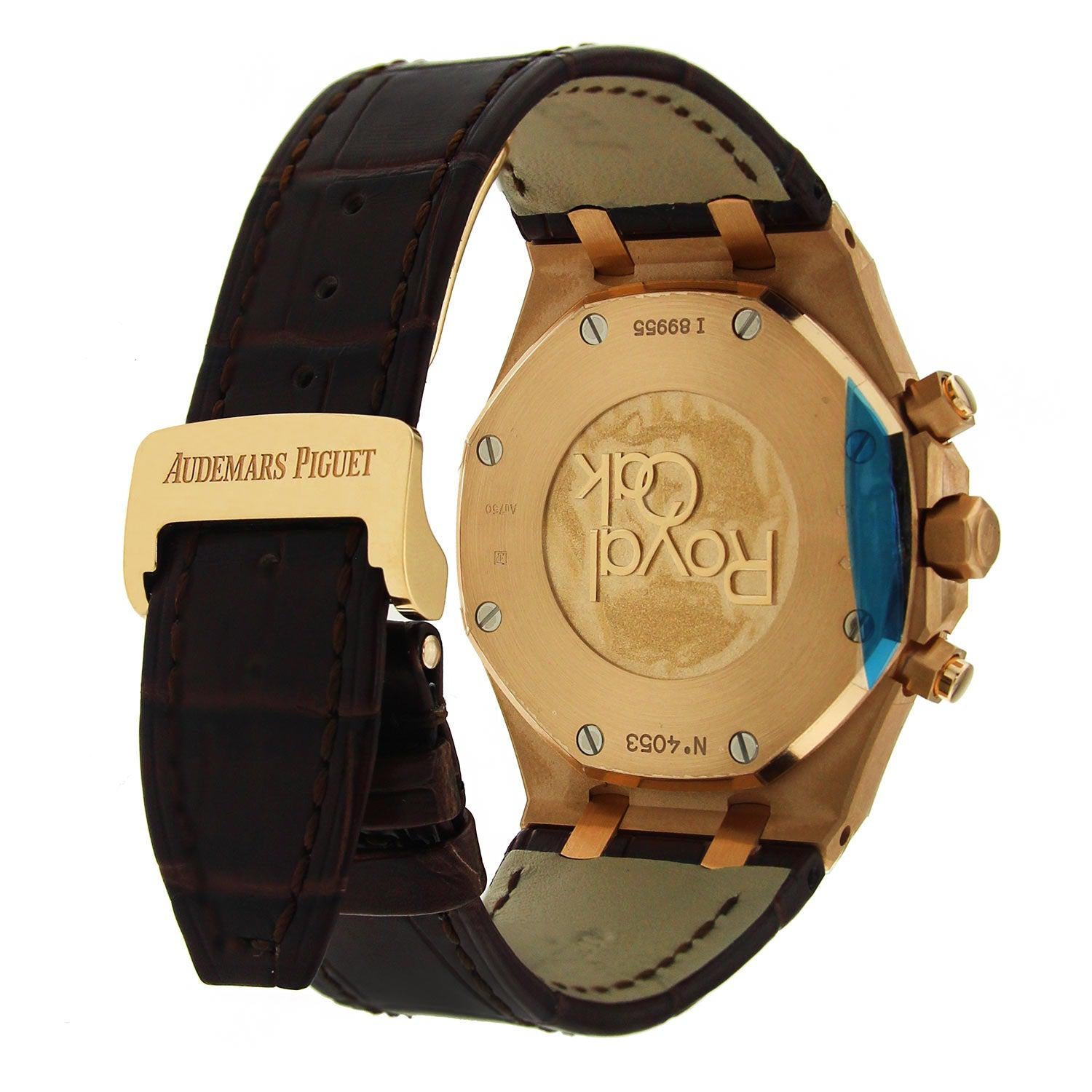 Audemars Piguet Royal Oak Chronograph White Dial with Brown Leather Strap 26320OR.OO.D088CR.01