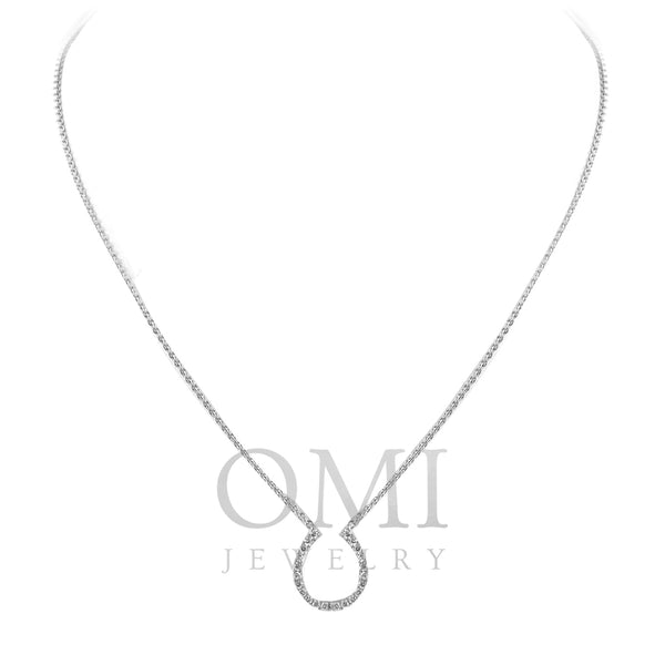 Diamond Horseshoe Pendant with Chain