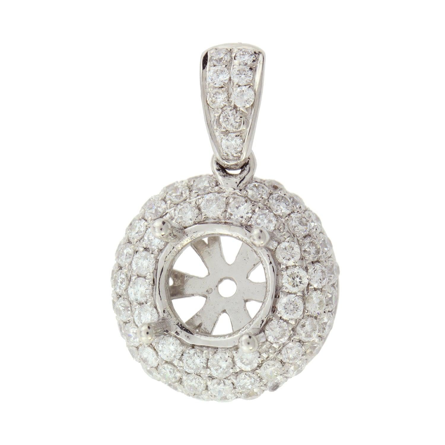 Ladies Diamond Semi Mount Pendant