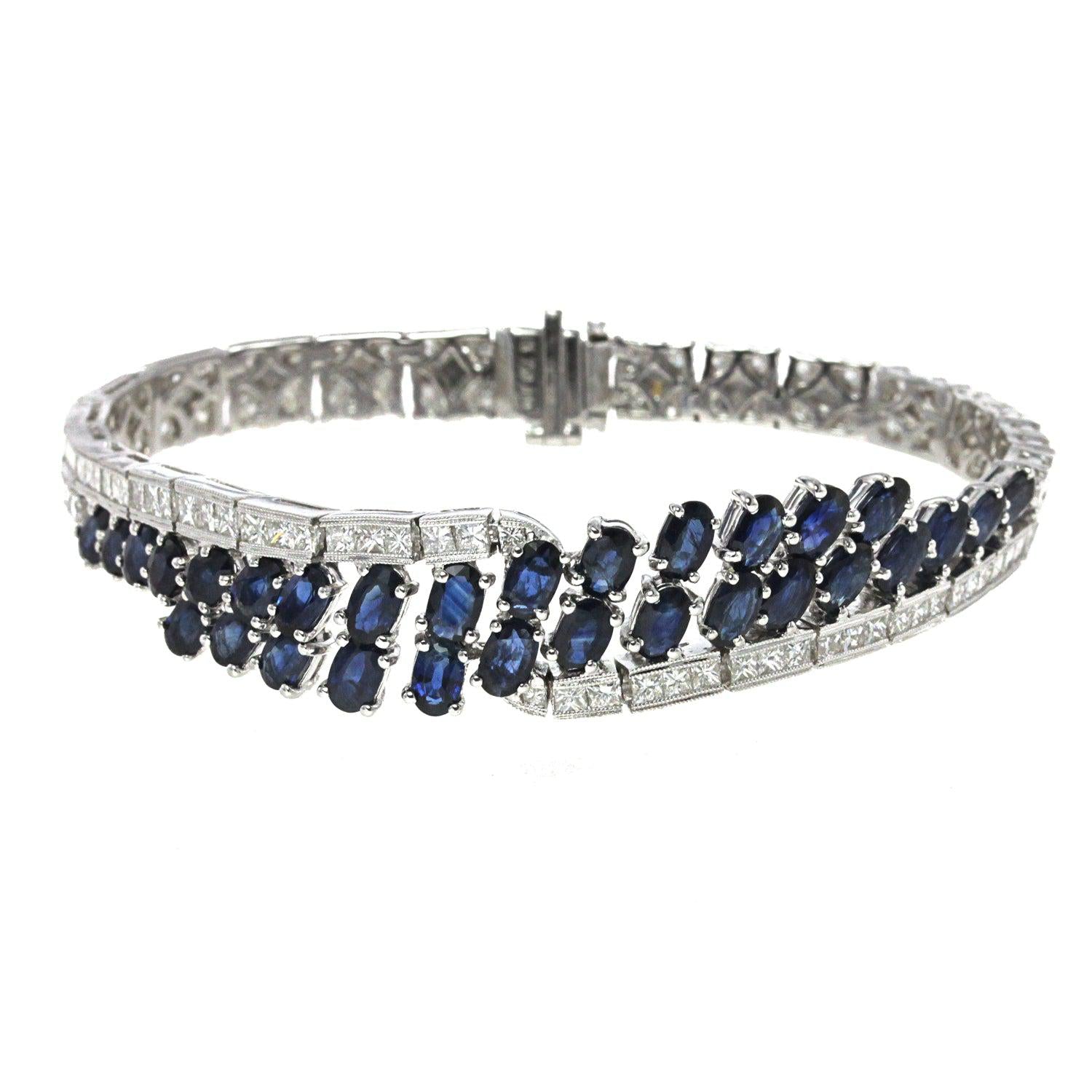 Ladies Diamond and Sapphire Bracelet