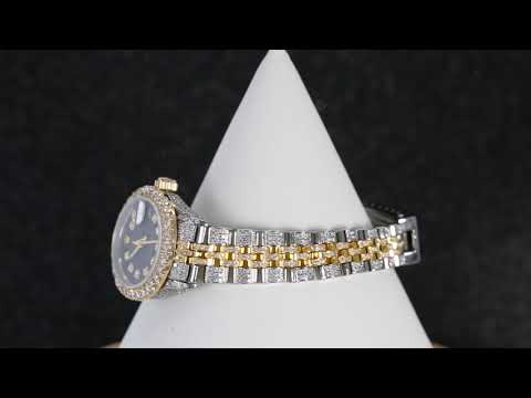 Rolex Datejust 6516 26MM Black Diamond Dial With 6.25 CT Diamonds