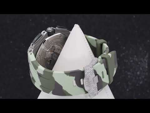 Audemars Piguet Royal Oak Offshore Chronograph 26400SO 44MM Green Dial With 7.25 CT Diamonds