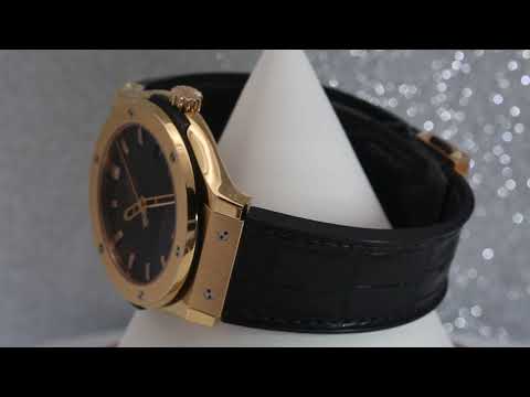 Hublot Classic Fusion 511.PX.1180.RX 45MM Black Dial With Leather Bracelet