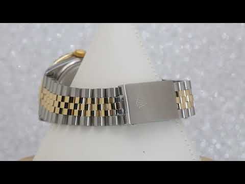 Rolex Datejust 36MM 1601 Mother of Pearl Roman Diamond Dial Diamond Bezel Two Tone Yellow Gold Jubilee Bracelet 3.25ct