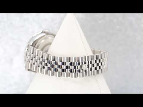 Rolex Datejust 36MM 116234 Black Mother of Pearl Diamond Dial Diamond Bezel Stainless Steel Jubilee Bracelet 3.75ct