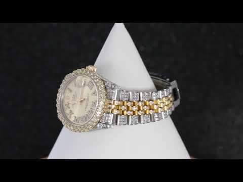 Rolex Datejust 68273 31MM Champagne Diamond Dial With 8.75 CT Diamonds