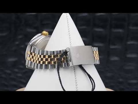 Rolex Datejust 36MM 16013 Mother of Pearl Diamond Dial Diamond Bezel Two Tone Yellow Gold Jubilee Bracelet