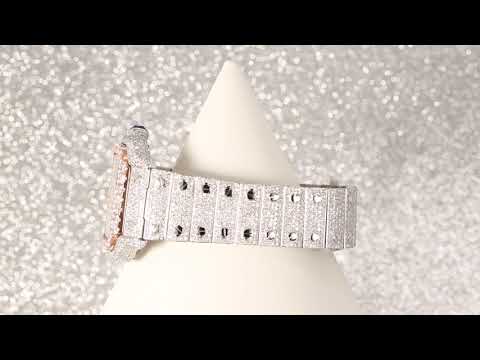 Cartier Santos WSSA0029 35MM Rose Gold Diamond Dial With 18.75 CT Diamonds