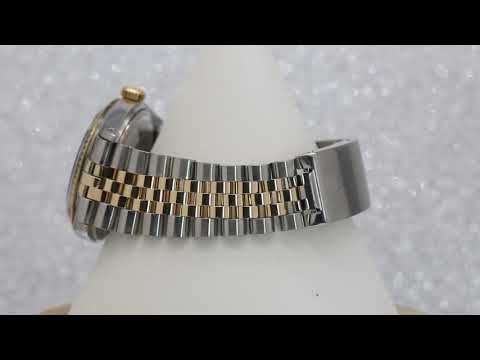 Rolex Datejust 36MM 1601 Green Roman Dial Fluted Bezel Two Tone Yellow Gold Jubilee Bracelet