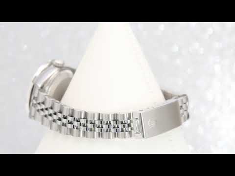 Rolex Datejust 26MM 69174 Blue Diamond Dial Diamond Bezel Stainless Steel Jubilee Bracelet 0.9ct