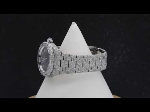 Audemars Piguet Royal Oak Lady 67601ST 33MM Black Dial With Stainless Steel Bracelet