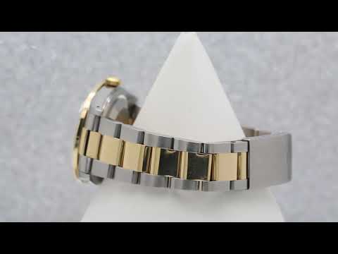 Rolex Datejust 36MM 16233 White Diamond Dial Diamond Bezel Two Tone Yellow Gold Oyster Bracelet