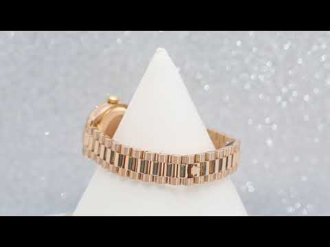 Rolex Datejust 26MM 179175 Pink Roman Dial Fluted Bezel 18K Rose Gold President Bracelet