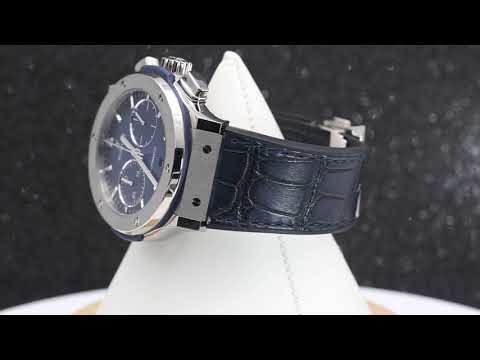 Hublot Classic Fusion Chronograph 521.NX.7170.LR 45MM Blue Dial With Crocodile Skin Bracelet