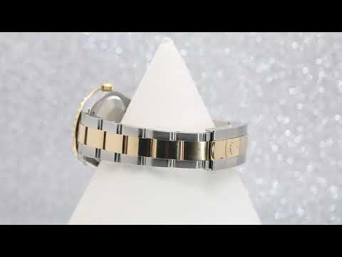 Rolex Datejust 31MM 178243 Green Roman Diamond Dial Diamond Bezel Two Tone Yellow Gold Oyster Bracelet 1.15ct