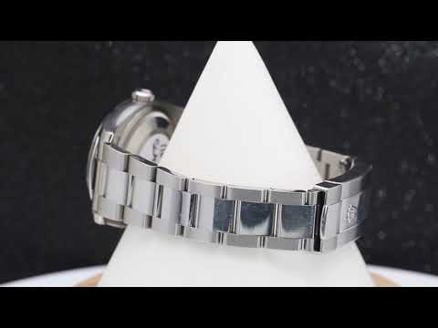 Rolex Datejust 36MM 116200 Silver Floral Arabic Dial Smooth Bezel Stainless Steel Oyster Bracelet