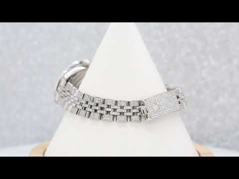 Rolex Datejust 26MM 6916 Blue Diamond Dial Diamond Bezel Stainless Steel Full Diamond Jubilee Bracelet