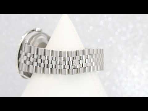 Rolex Datejust 36MM 116200 Red Roman Diamond Dial Diamond Bezel Stainless Steel Jubilee Bracelet