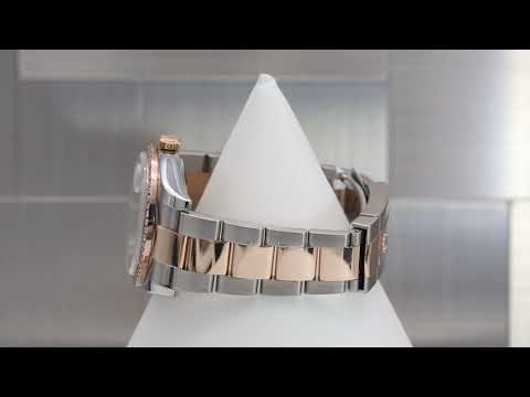 Rolex Datejust 36MM 116231 Light Pink Dial Diamond Bezel Two Tone Rose Gold Oyster Bracelet 1.05ct