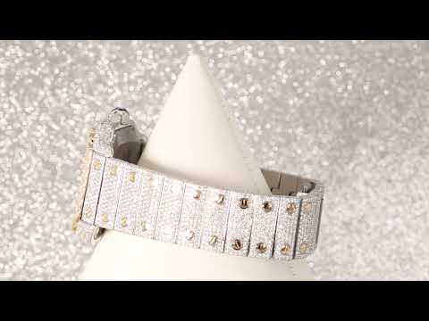 Cartier Santos WSSA0030 40MM Blue Dial With 17.95 CT Diamonds