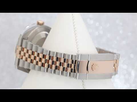 Rolex Datejust 41MM 126331 Diamond Paved Rainbow Eastern Arabic Dial Rainbow Gemstone Bezel Two Tone Rose Gold Jubilee Bracelet