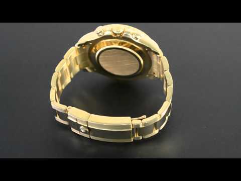 Rolex Yacht-Master II 44MM 116688 White Dial Blue Ceramic Bezel 18K Yellow Gold Oyster Bracelet