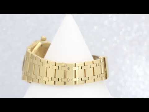 Audemars Piguet Royal Oak Lady 67600BA 33MM Black Dial With Yellow Gold Bracelet