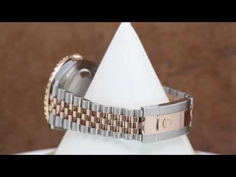 Rolex Datejust 41MM 126331 Chocolate Diamond Dial Diamond Bezel Two Tone Rose Gold Jubilee Bracelet