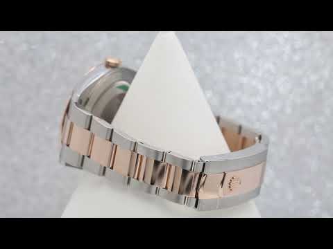 Rolex Datejust 41MM 126331 Sundust Diamond Dial Fluted Bezel Two Tone Rose Gold Oyster Bracelet