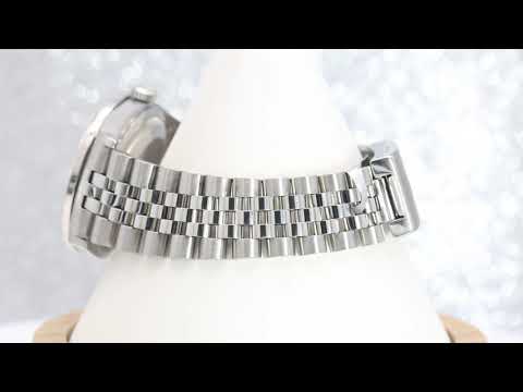 Rolex Datejust 36MM 16234 Blue Dial Diamond Bezel Stainless Steel Jubilee Bracelet 1.1ct