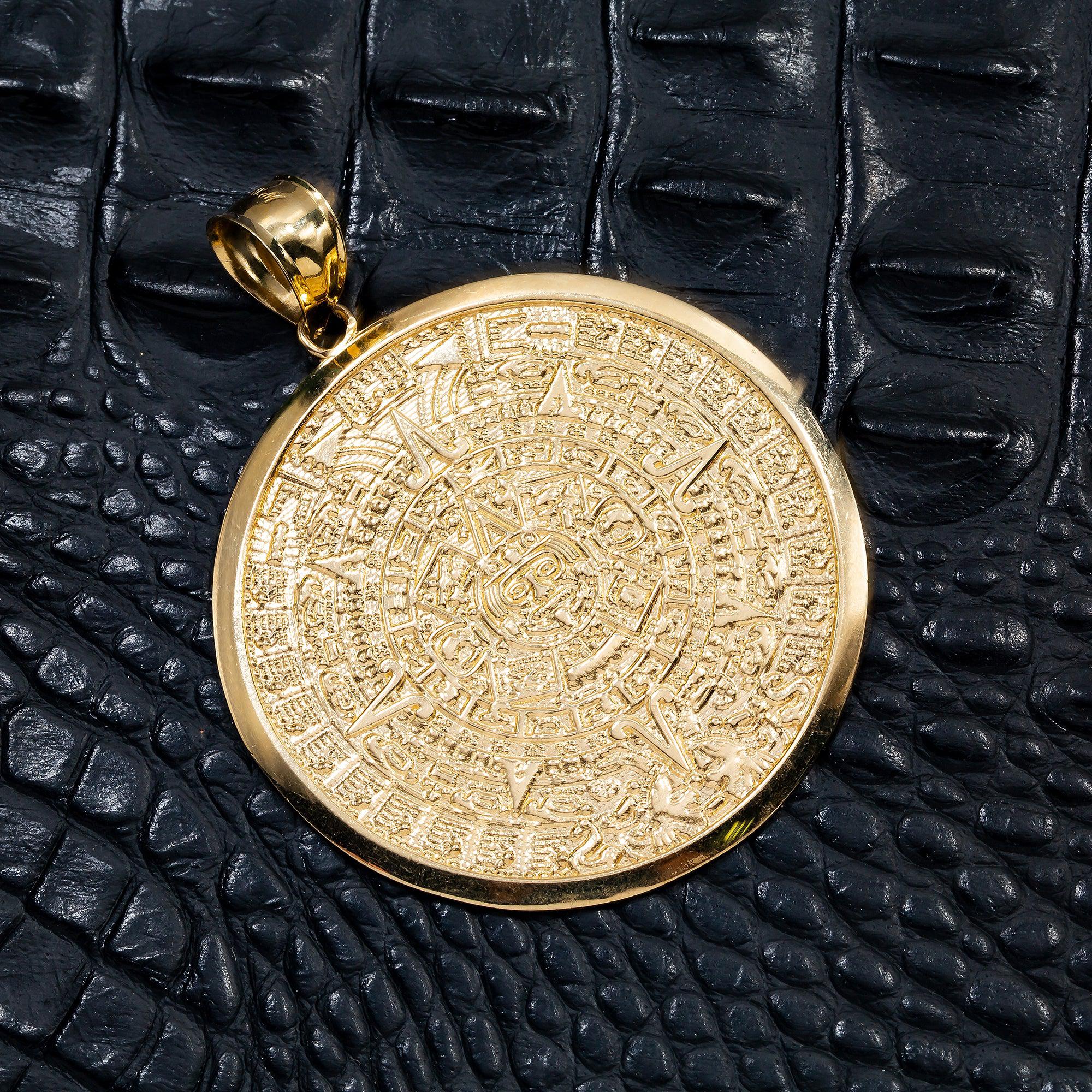10K GOLD COIN PENDANT 2.6"