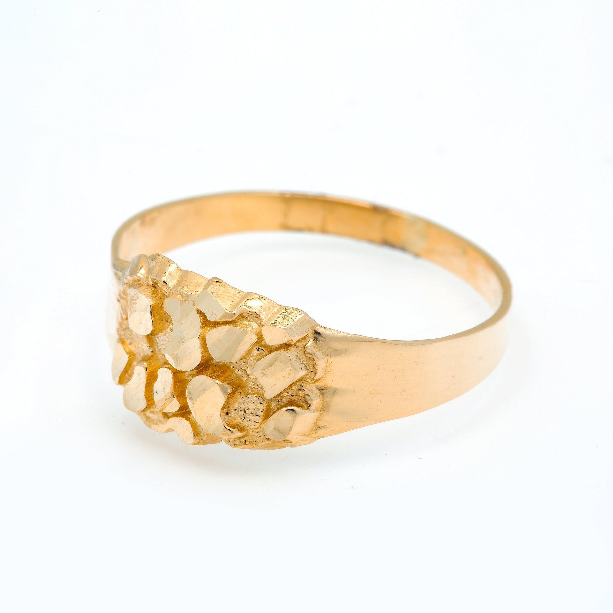 10K GOLD NUGGET RING 2.1G
