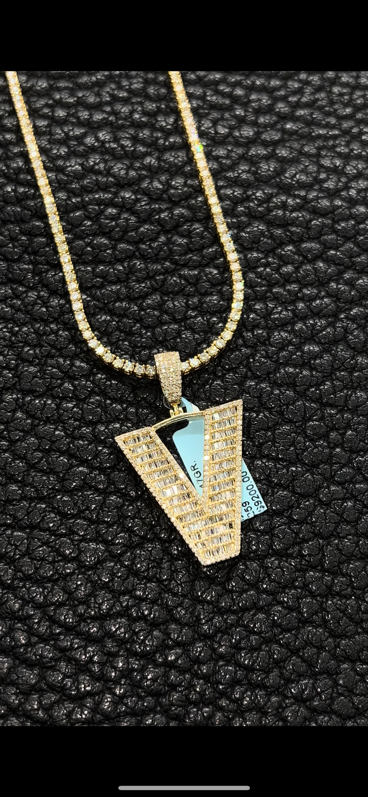 Tennis Chain And Baguette Letter Set