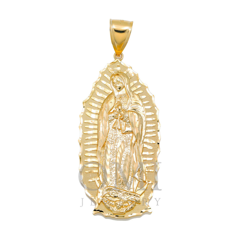10K GOLD MOTHER MARY WITH BABY JESUS PENDANT 2.8