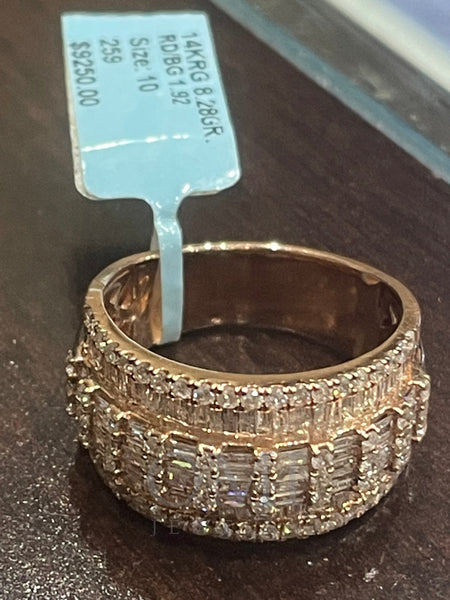 14k rose gold diamond ring