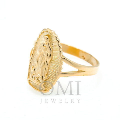 10K GOLD SOLID MOTHER MARY RING 6G
