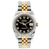 Rolex Datejust 26mm Yellow Gold and Stainless Steel Bracelet Black Border Dial