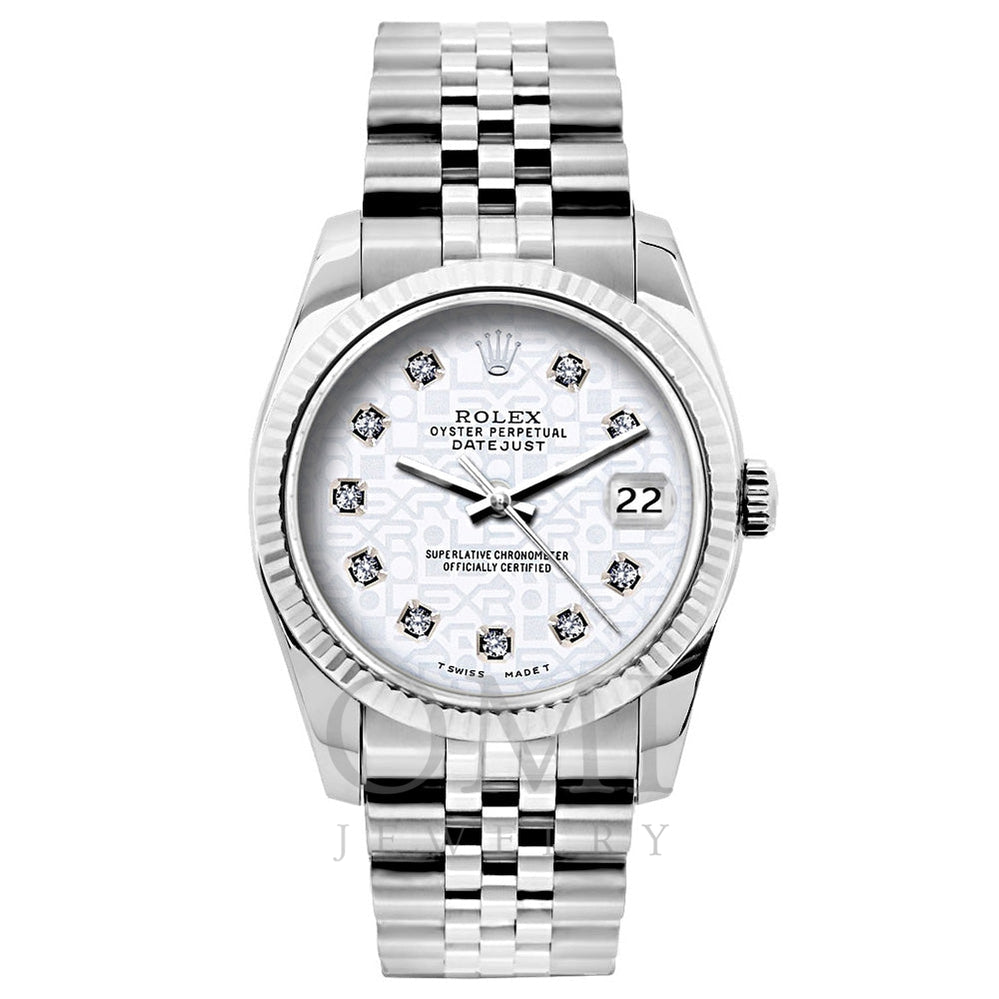 Rolex Datejust 26MM White Diamond Dial With Stainless Steel Jubilee Bracelet