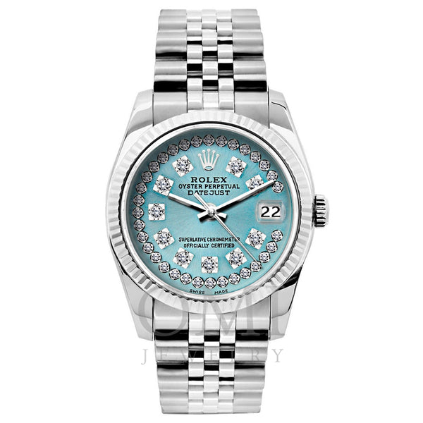 Rolex Datejust 26mm Stainless Steel Bracelet Turquoise Dial