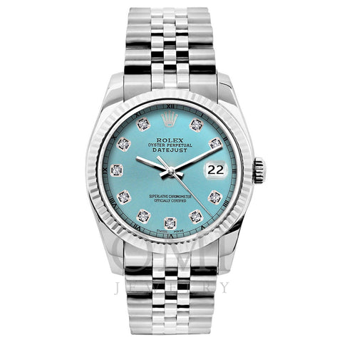 Rolex Datejust 26mm Stainless Steel Bracelet Blue Rays Dial
