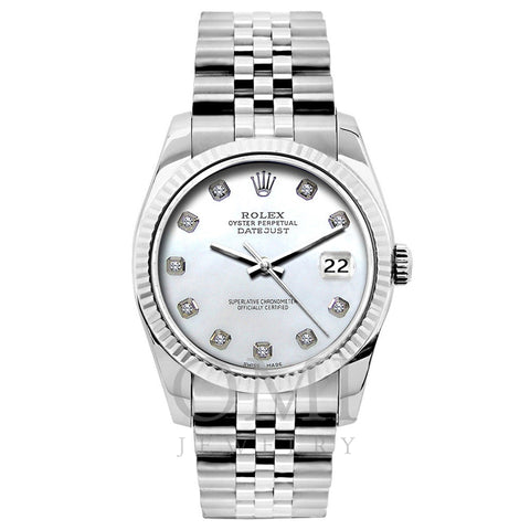Rolex Datejust 26mm Stainless Steel Bracelet Blue Mother of Pearl Dial