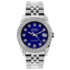 Rolex Datejust Diamond Watch, 26mm, Stainless SteelBracelet Blue Dial w/ Diamond Bezel