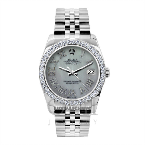 Rolex Datejust 36MM Mother Of Pearl Diamond Dial With Diamond Bezel