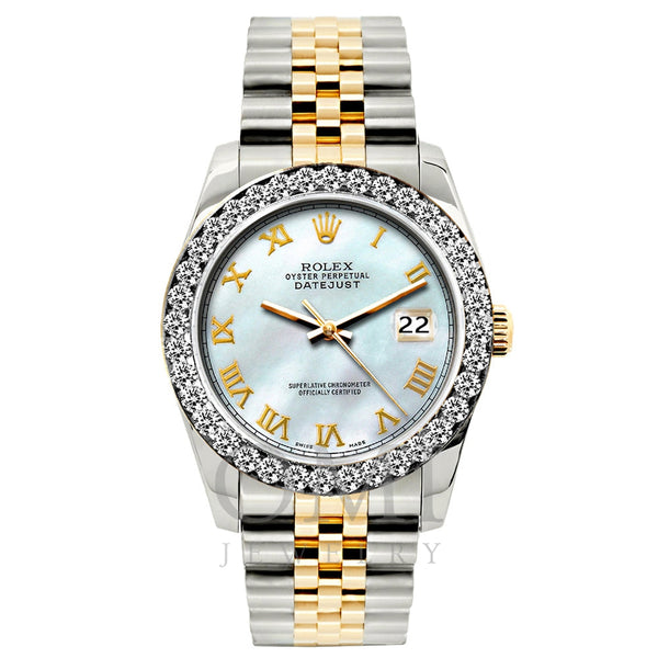 Rolex Datejust Diamond Watch, 26mm, Yellow Gold and Stainless Steel Bracelet Zumthor Dial w/ Diamond Bezel